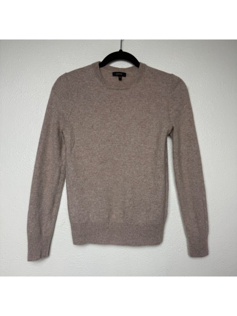 Quince 100% Cashmere Crewneck Sweater In Oatmeal Beige Size S
